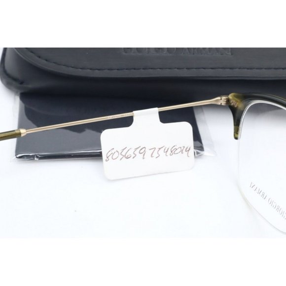 Giorgio Armani AR 7210 Tortoise Half Rim Rectangle Eyeglasses Clear Lenses 53mm - Picture 5 of 7